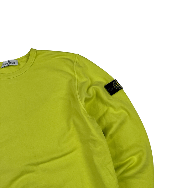 Stone Island 2021 Lime Green Cotton Sweatshirt Crewneck - Age 14