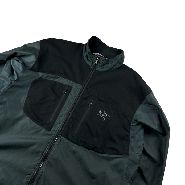 Arcteryx Grey/Black Nylon Zipped Windbreaker - Large