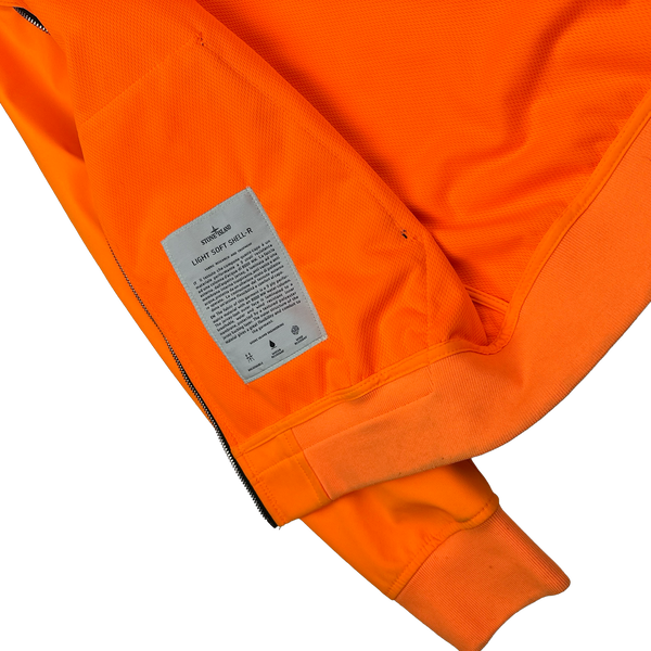 Stone Island 2019 Neon Orange Light Soft Shell R Jacket - XL