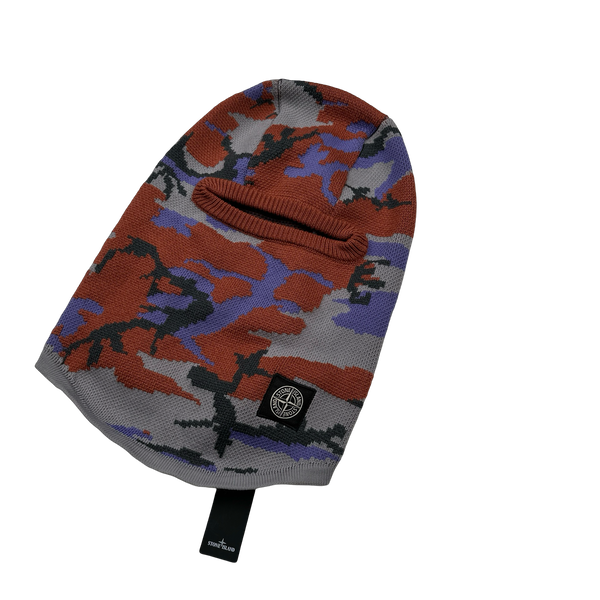 Stone Island 2022 Heritage Camo Soft Wool Blend Balaclava