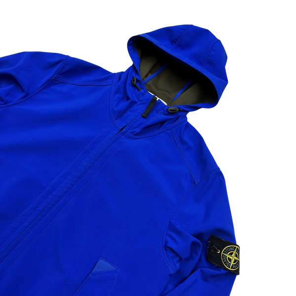 Stone Island Royal Blue Light Soft Shell R Jacket - Medium