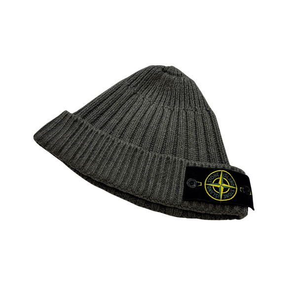 Stone Island 2011 Brown Ribbed Wool Beanie