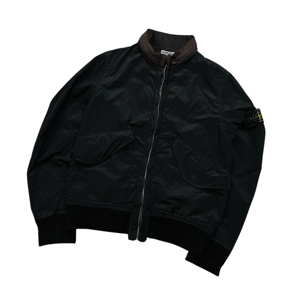 Stone Island 2009 Navy Nylon Metal Bomber Jacket - Medium