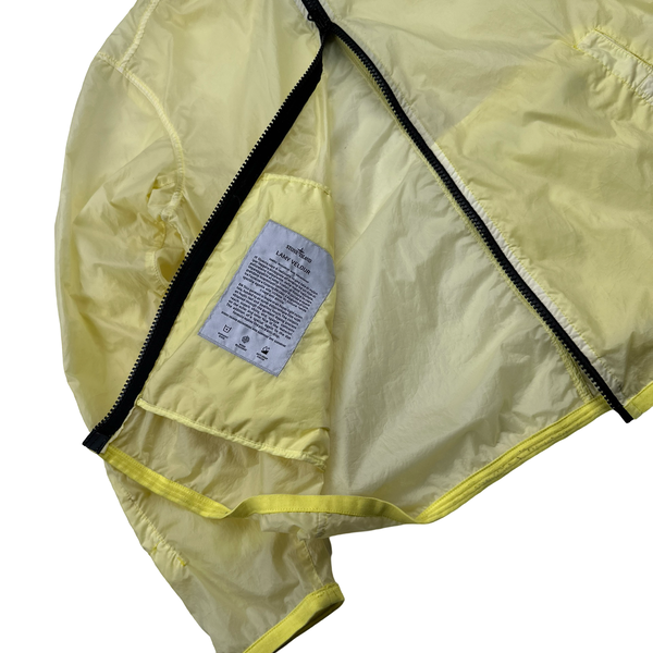Stone Island Yellow Lamy Flock Hooded Jacket - Small