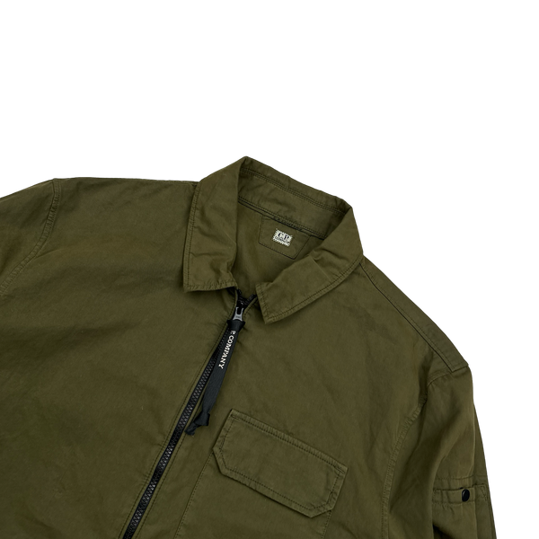 CP Company Khaki Cotton Overshirt - Small