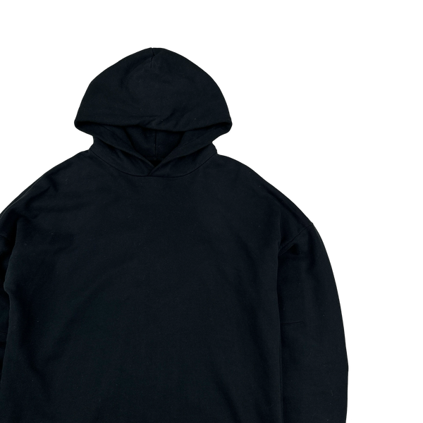 Ten C Black Cotton Hoodie - Large