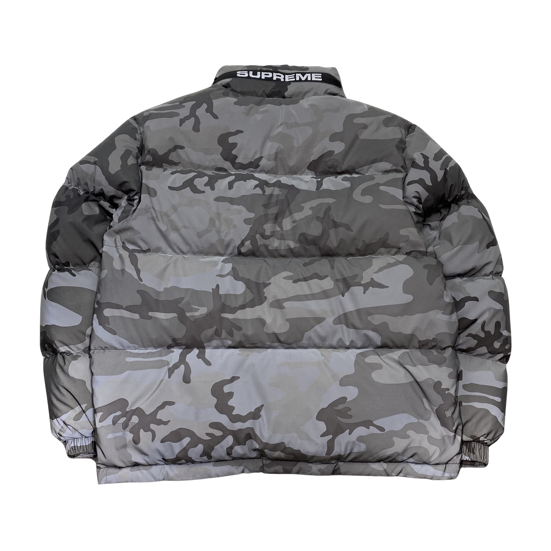 Supreme camo puffer outlet jacket