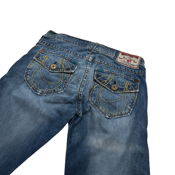 True Religion Ricky Giant Big T Denim Jeans - 32