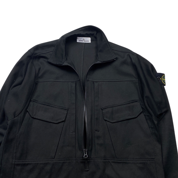 Stone Island 2021 Black Smock Overshirt Jacket - Medium