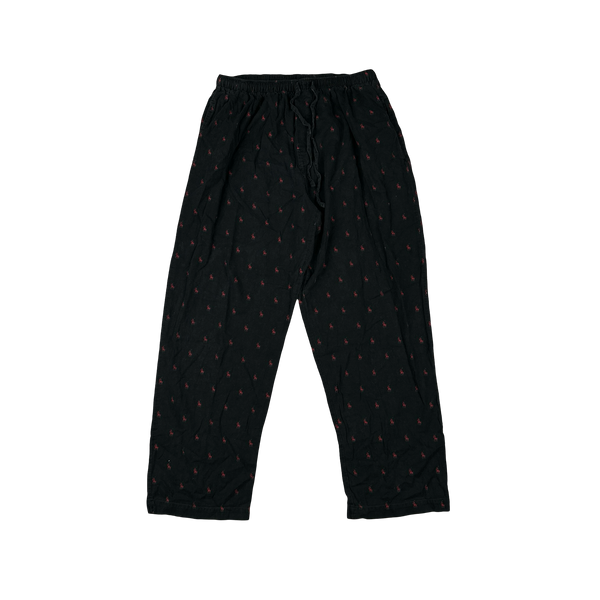Ralph Lauren Black Cotton Lightweight Pyjama Bottoms - Medium