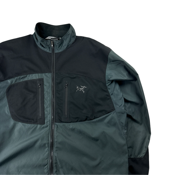 Arcteryx Grey/Black Nylon Zipped Windbreaker - Large