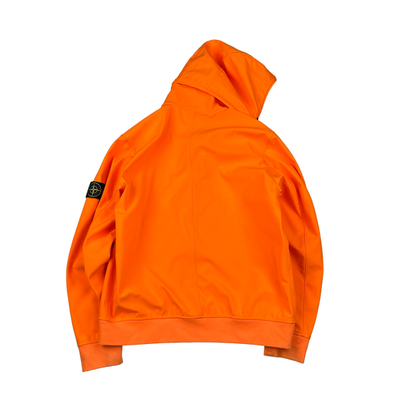 Stone Island 2019 Neon Orange Light Soft Shell R Jacket - XL