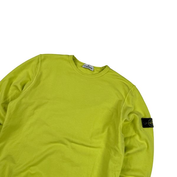 Stone Island 2021 Lime Green Cotton Sweatshirt Crewneck - Age 14