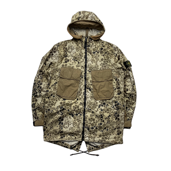 Stone Island Alligator Camo Light Cotton / Nylon Fishtail Parka - Medi ...