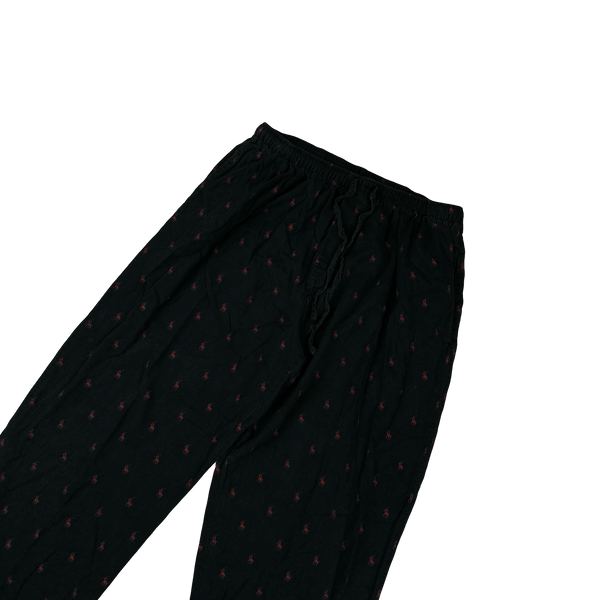Ralph Lauren Black Cotton Lightweight Pyjama Bottoms - Medium