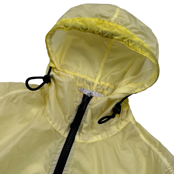 Stone Island Yellow Lamy Flock Hooded Jacket - Small