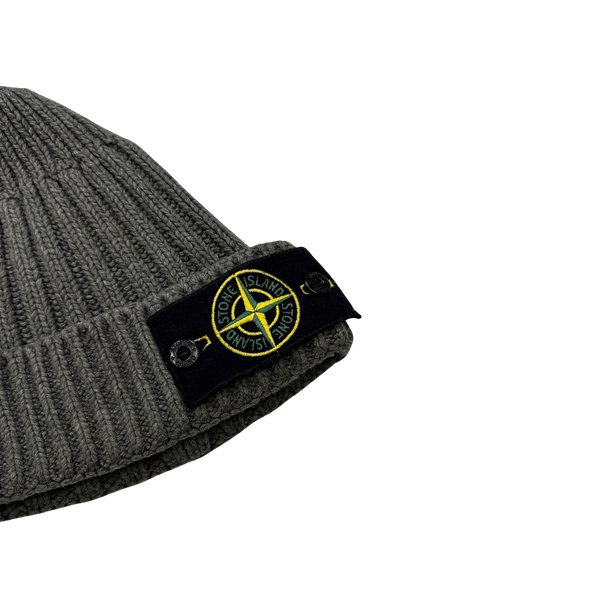 Stone Island 2011 Brown Ribbed Wool Beanie