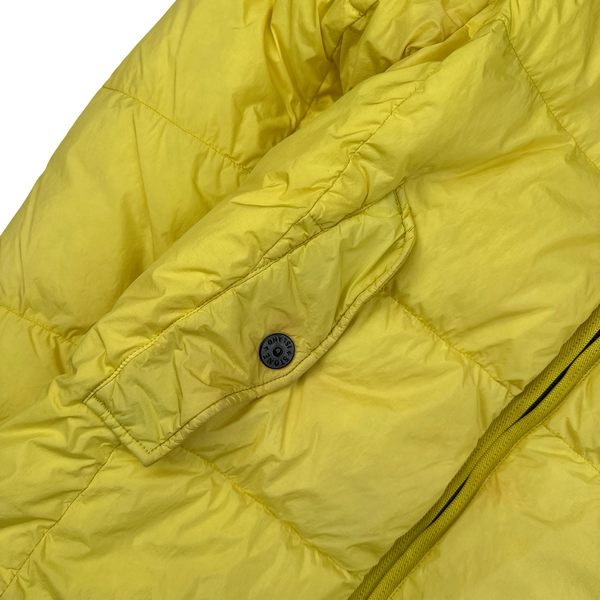 Stone Island Yellow Garment Dyed Puffer Jacket - Medium