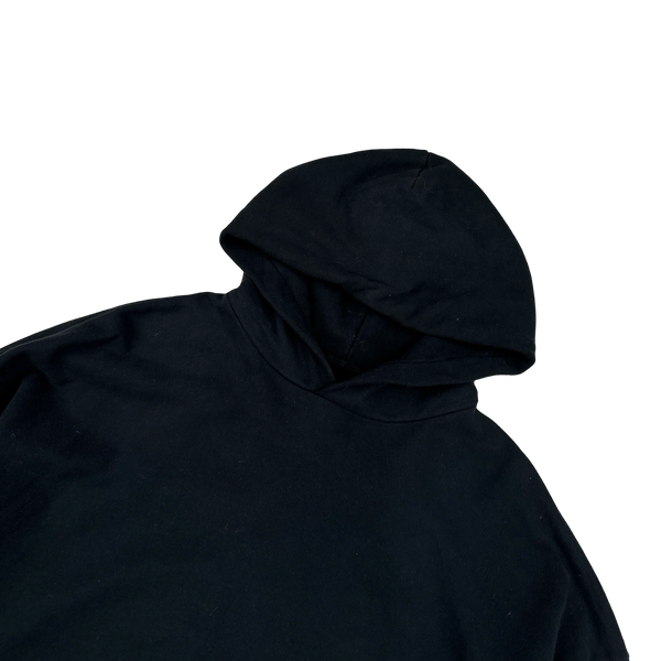 Ten C Black Cotton Hoodie - Large