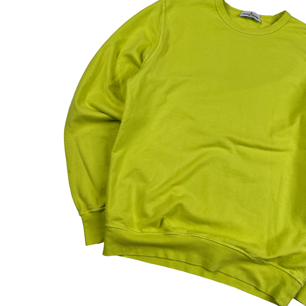 Stone Island 2021 Lime Green Cotton Sweatshirt Crewneck - Age 14