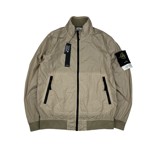 Stone Island 2023 Brown Garment Dyed Crinkle Reps Jacket - Medium