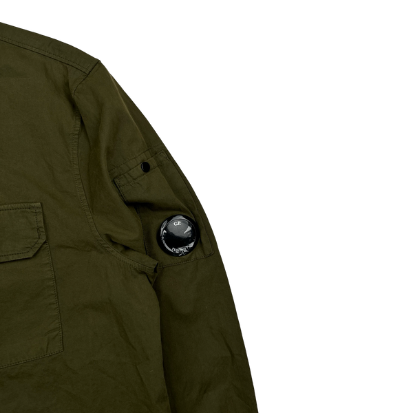 CP Company Khaki Cotton Overshirt - Small