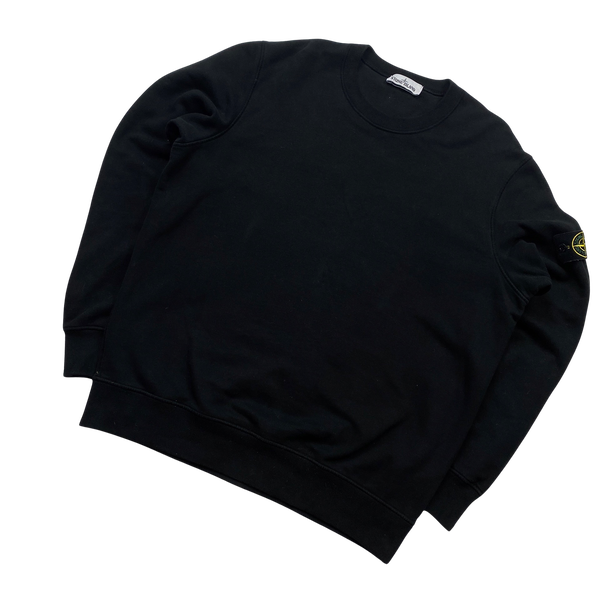 Stone Island 2020 Black Cotton Crewneck Sweatshirt - XL – Mat's Island