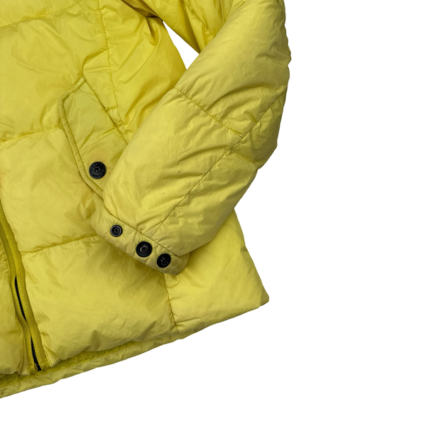 Stone Island Yellow Garment Dyed Puffer Jacket - Medium