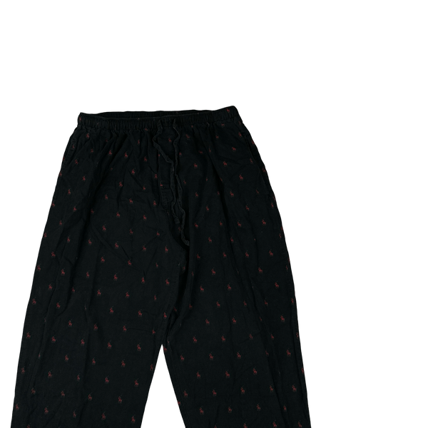 Ralph Lauren Black Cotton Lightweight Pyjama Bottoms - Medium