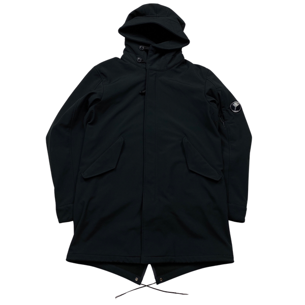 CP Company Black Fleece Lined Fishtail Soft Shell Parka - Small – Mat's ...