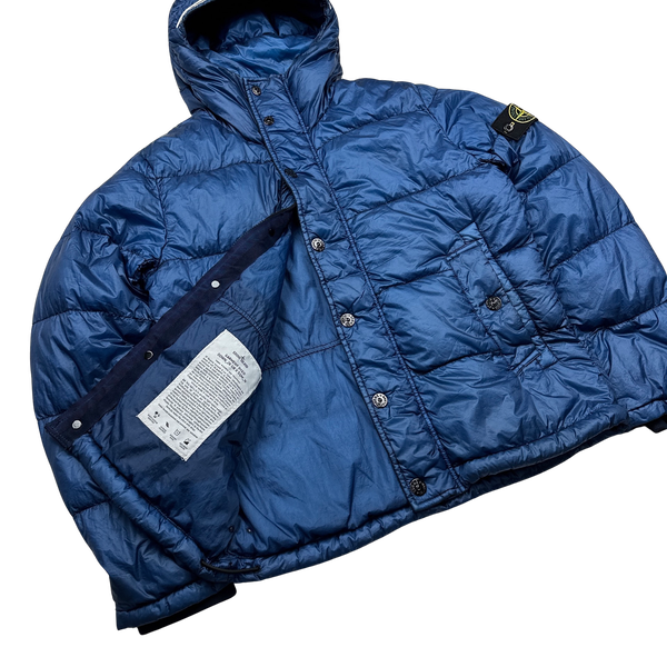 Stone Island 2013 Blue Garment Dyed Puffer Jacket - Medium