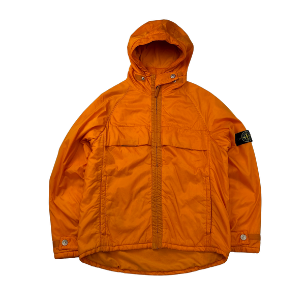 Stone Island 2000s Orange Fleece Lined Vintage Jacket - Small