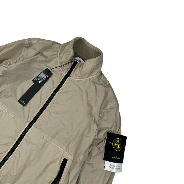 Stone Island 2023 Brown Garment Dyed Crinkle Reps Jacket - Medium