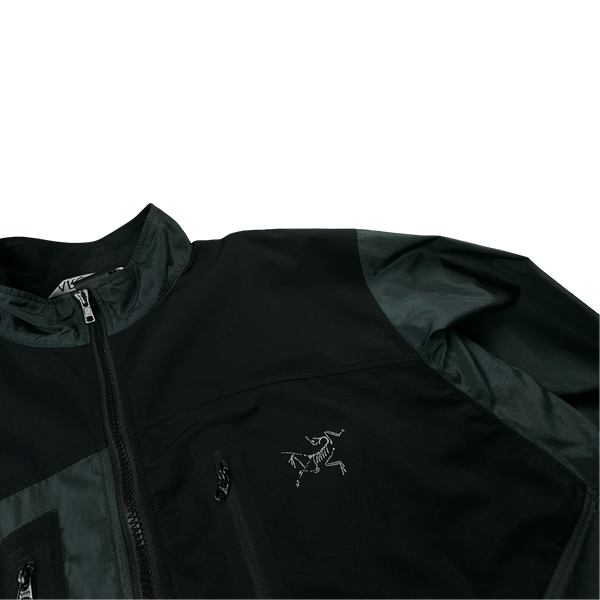 Arcteryx Grey/Black Nylon Zipped Windbreaker - Large