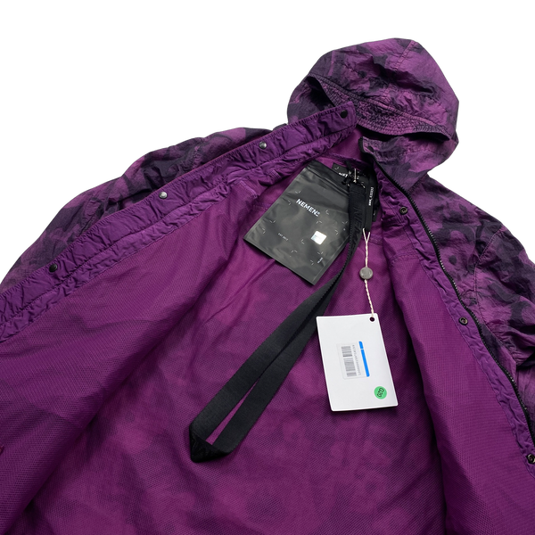 Nemen Purple Tie Dye Hooded Jacket - XL