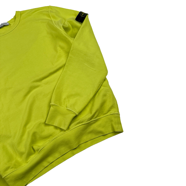 Stone Island 2021 Lime Green Cotton Sweatshirt Crewneck - Age 14