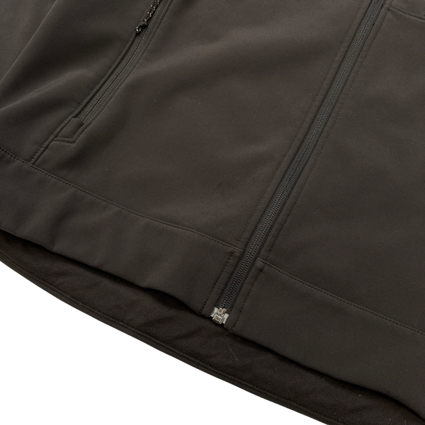 North Face Brown Soft Shell Fleece Lined Zipped Jacket - Medium