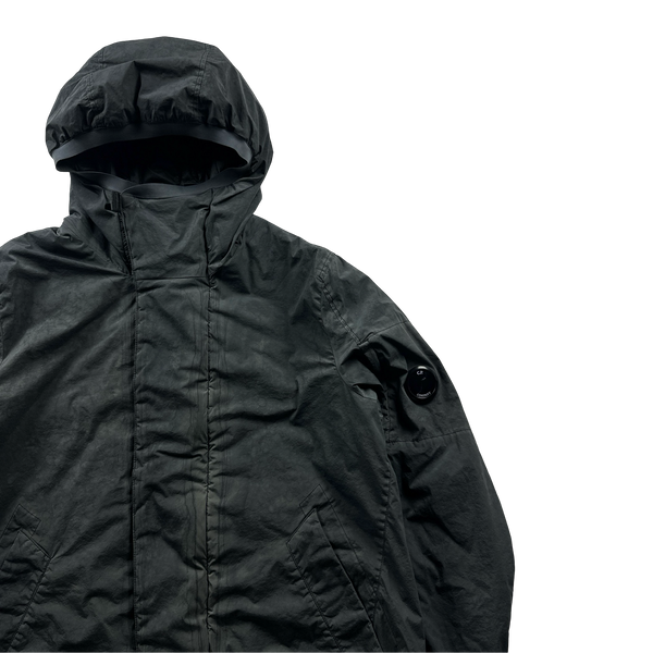 CP Company Grey Nycra Lens Viewer Hooded Jacket - XL