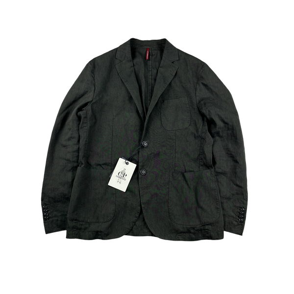 CP Company Charcoal Grey Lino Flax Blazer - Medium