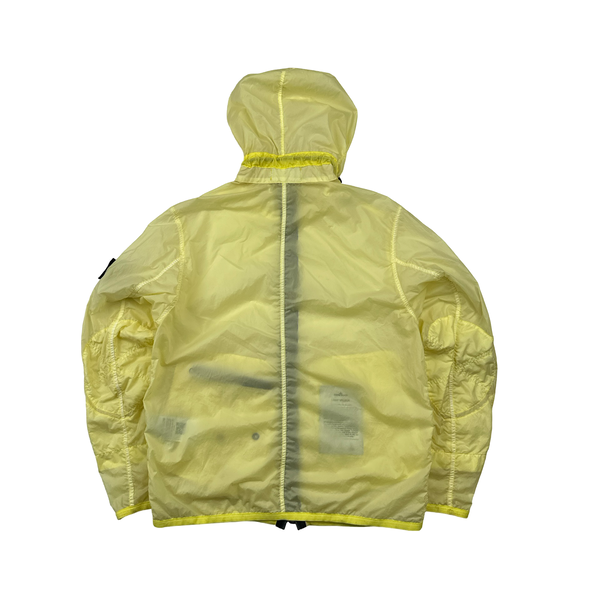 Stone Island Yellow Lamy Flock Hooded Jacket - Small