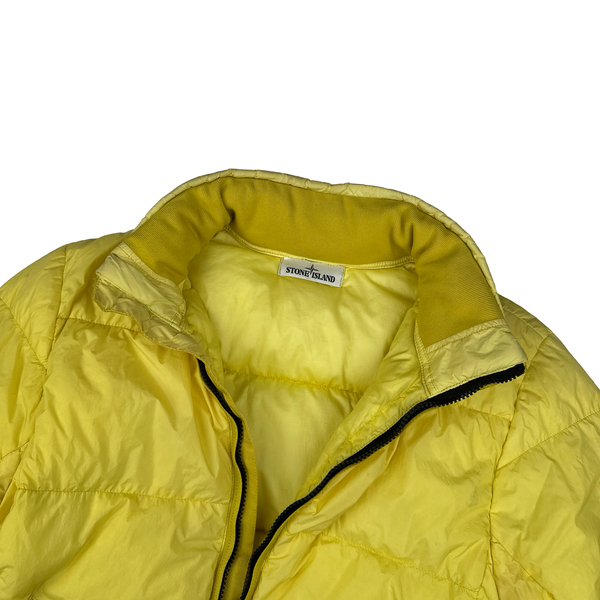 Stone Island Yellow Garment Dyed Puffer Jacket - Medium