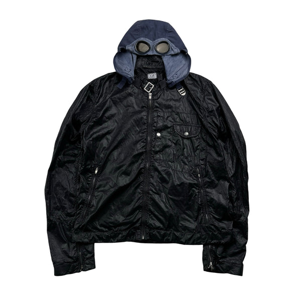 CP Company 2000s Nylon Denim Hood Jacket - Medium