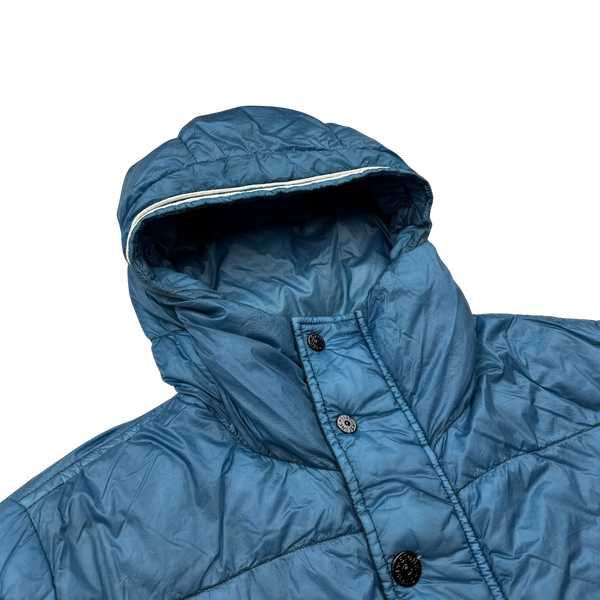 Stone Island 2013 Sky Blue Garment Dyed Puffer Jacket - Medium