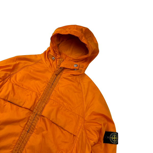 Stone Island 2000s Orange Fleece Lined Vintage Jacket - Small