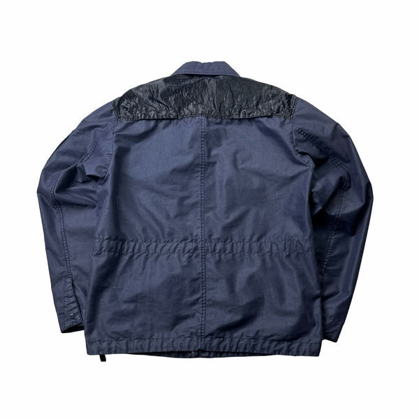 CP Company 50 Fili Tr-P Navy Buttoned Kan D Panel Coach Jacket - Small - Medium