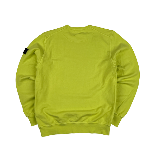 Stone Island 2021 Lime Green Cotton Sweatshirt Crewneck - Age 14