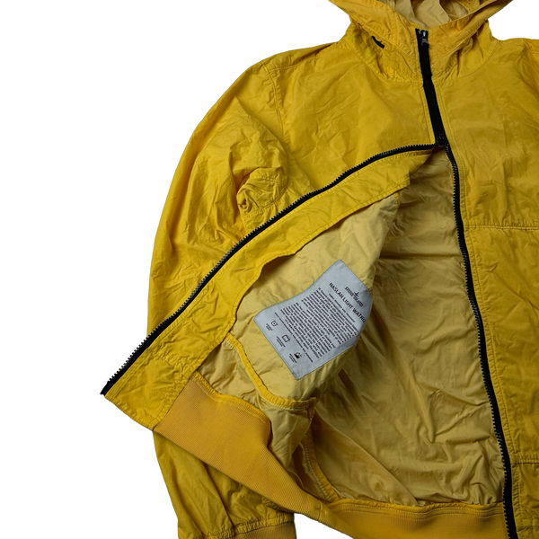 Stone Island Yellow Naslan Light Watro TC Hooded Jacket - Medium