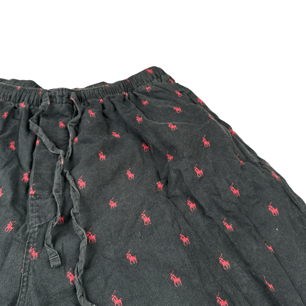 Ralph Lauren Black Cotton Lightweight Pyjama Bottoms - Medium