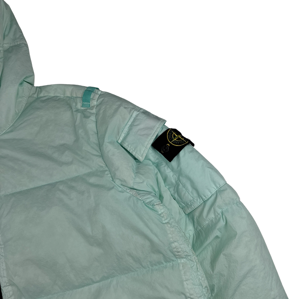 Stone Island 2022 Teal Crinkle R-NY Down Puffer Jacket - XL