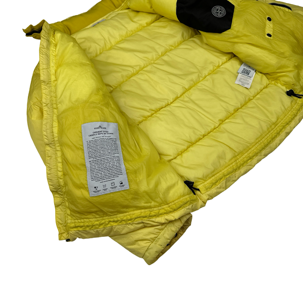 Stone Island Yellow Garment Dyed Puffer Jacket - Medium